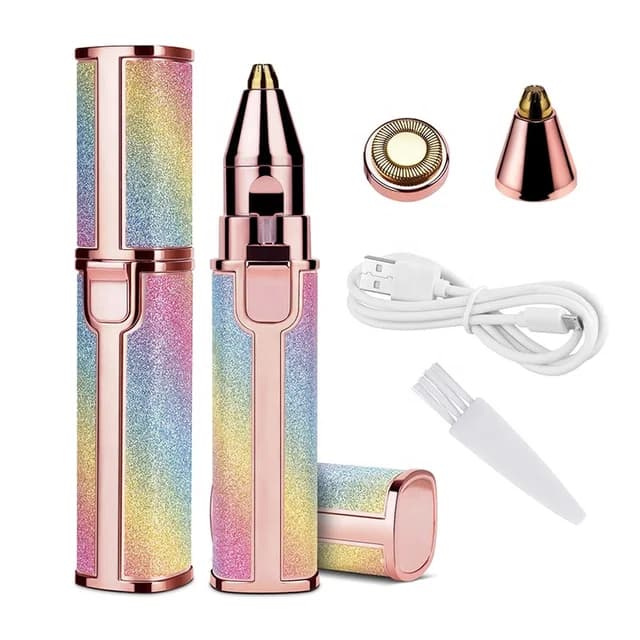 2 In 1 Electric Eyebrow Trimmer And Shaver, Rechargeable Flawless Hair Remover